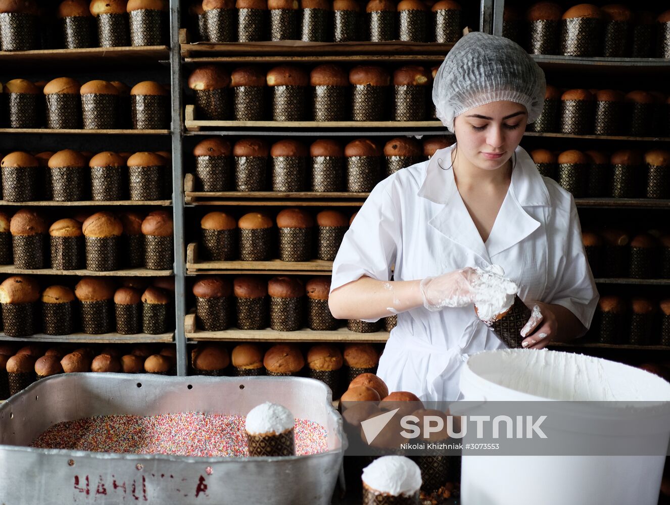 Easter cake production in Krasnodar