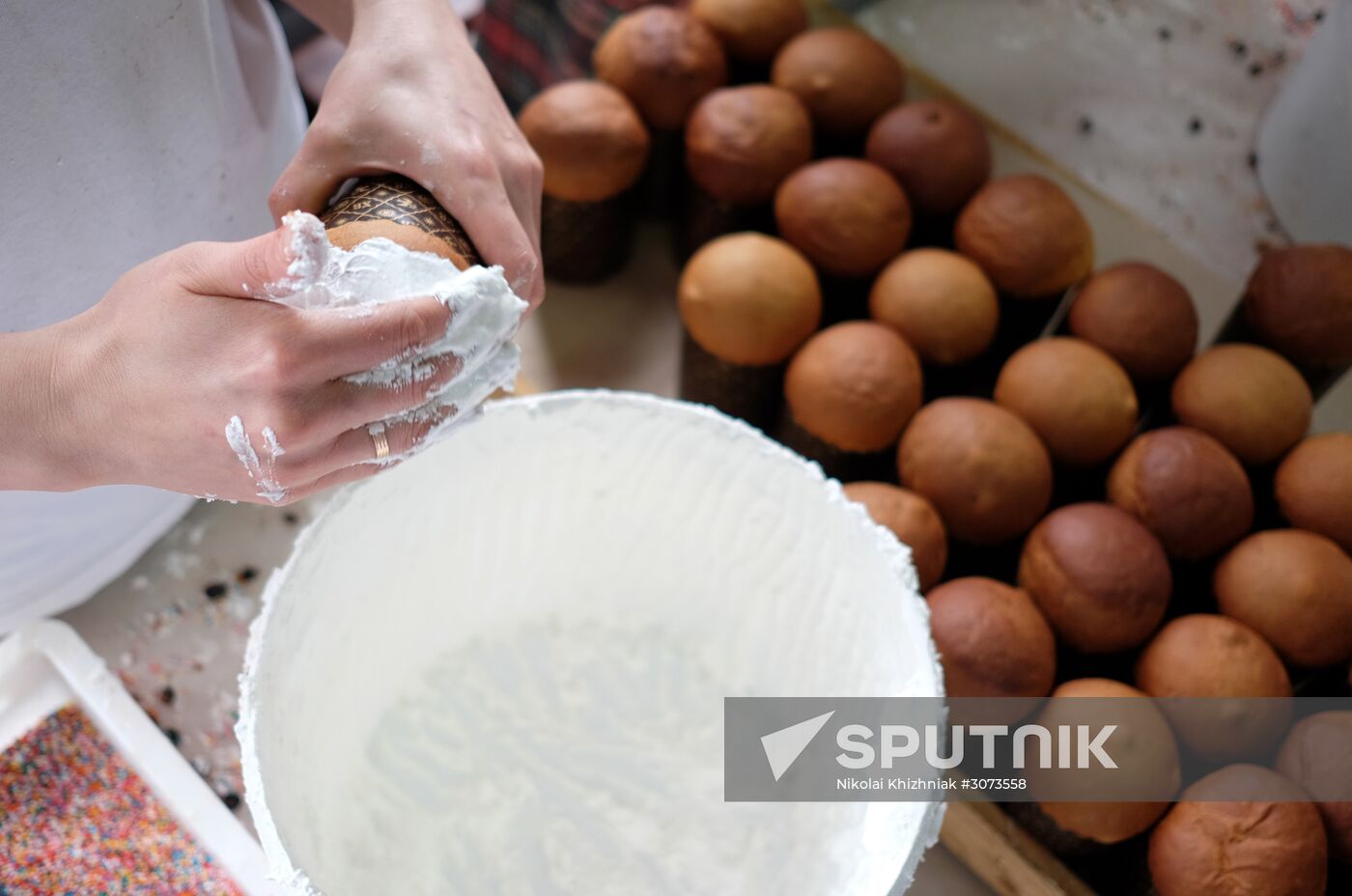 Easter cake production in Krasnodar