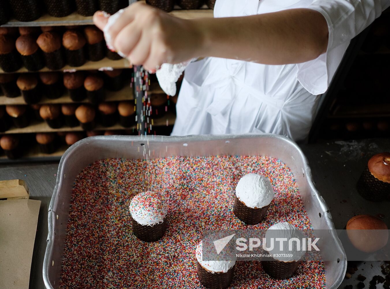 Easter cake production in Krasnodar