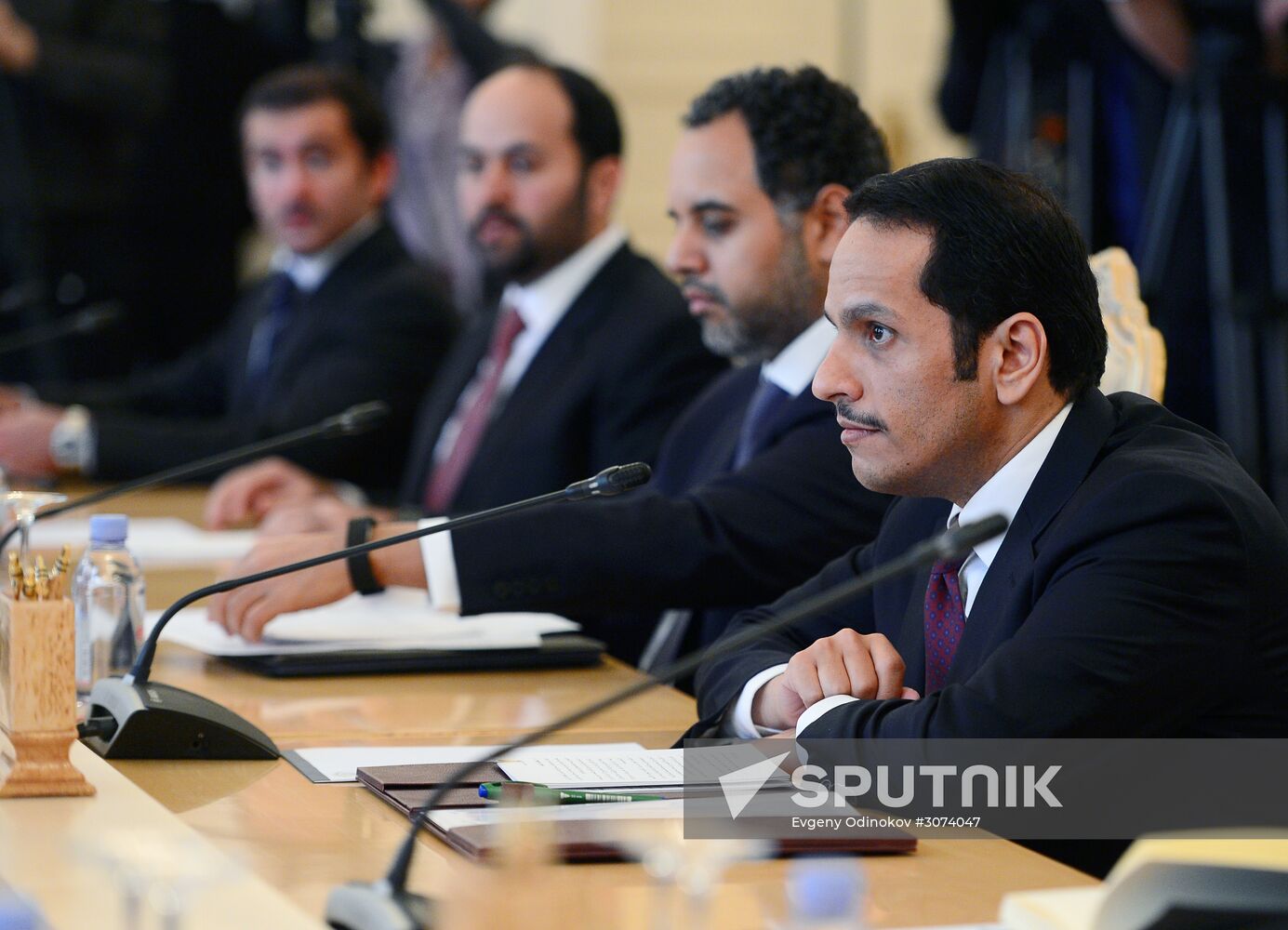 Russian Foreign Minister Lavrov meets with Qatari counterpart Al Thani