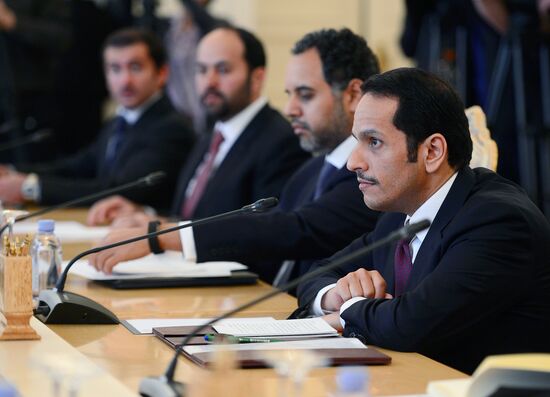 Russian Foreign Minister Lavrov meets with Qatari counterpart Al Thani