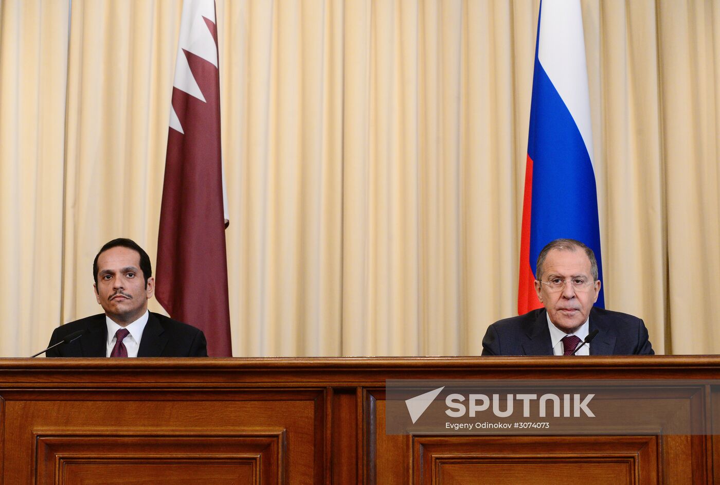 Russian Foreign Minister Lavrov meets with Qatari counterpart Al Thani