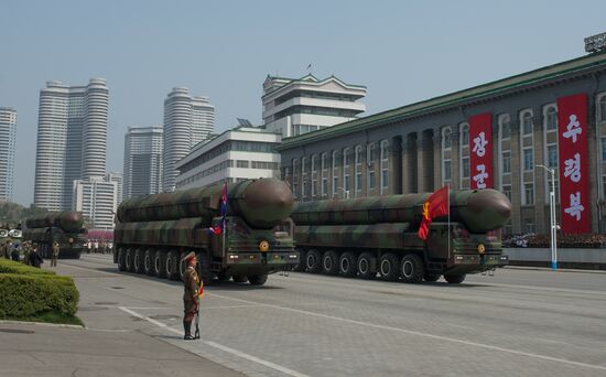 Military parade in North Korea