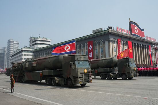 Military parade in North Korea