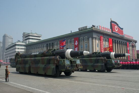 Military parade in North Korea