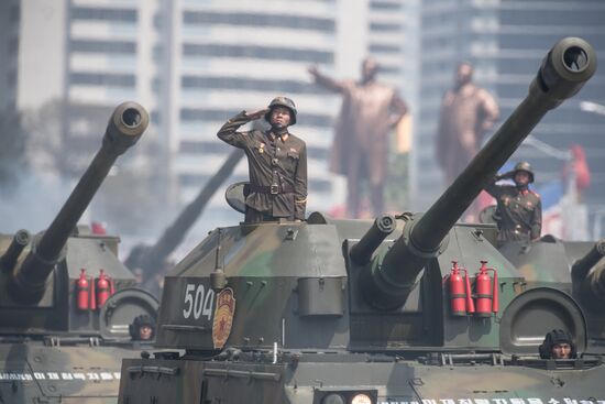 Military parade in North Korea