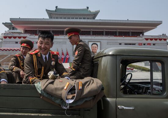 Military parade in North Korea