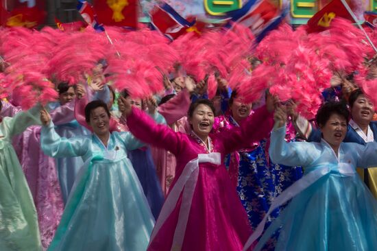 Festive events marking 105th birthday of Kim Il-Sung in North Korea