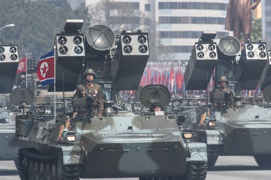Military parade in North Korea
