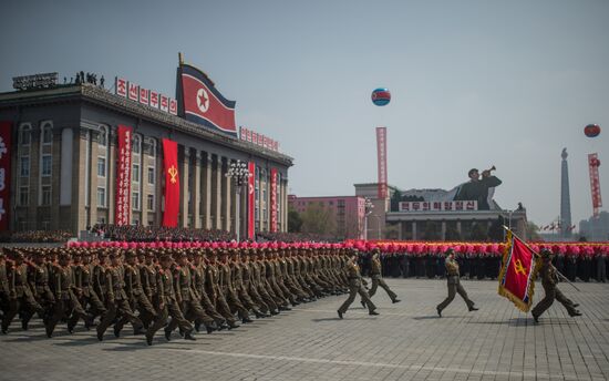 Military parade in North Korea