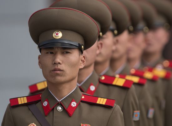 Military parade in North Korea