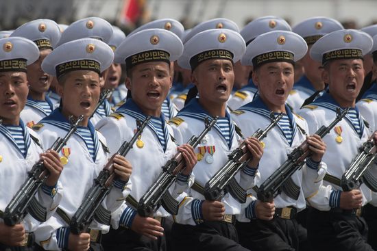 Military parade in North Korea