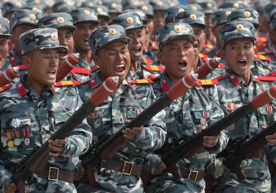 Military parade in North Korea