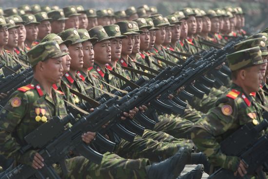 Military parade in North Korea
