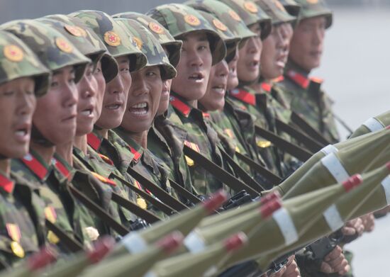 Military parade in North Korea
