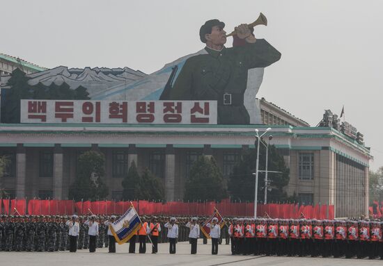 Military parade in North Korea