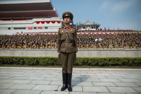 Military parade in North Korea