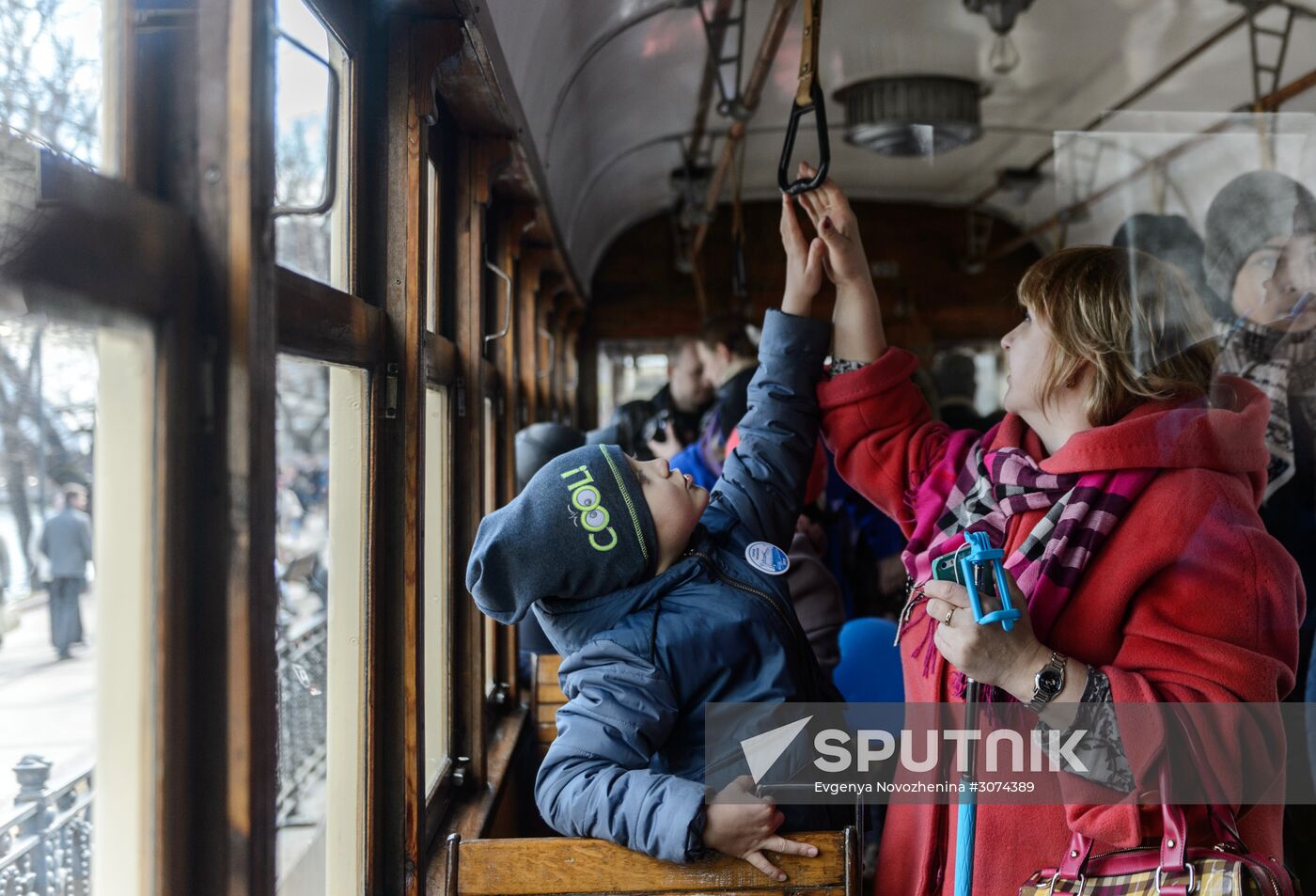 Tram parade in Moscow