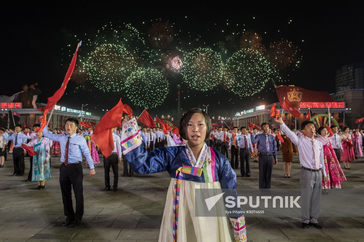Festive events marking 105th birthday of Kim Il-Sung in North Korea