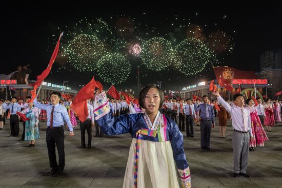 Festive events marking 105th birthday of Kim Il-Sung in North Korea