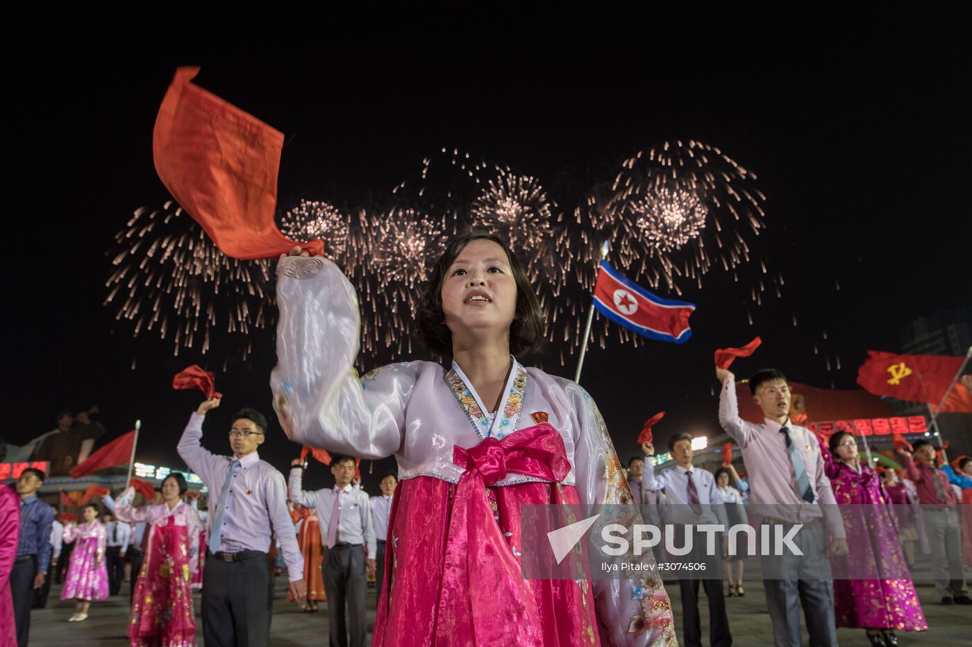 Festive events marking 105th birthday of Kim Il-Sung in North Korea