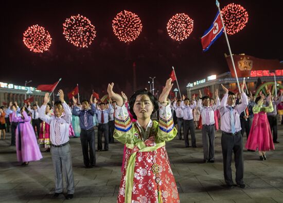 Festive events marking 105th birthday of Kim Il-Sung in North Korea