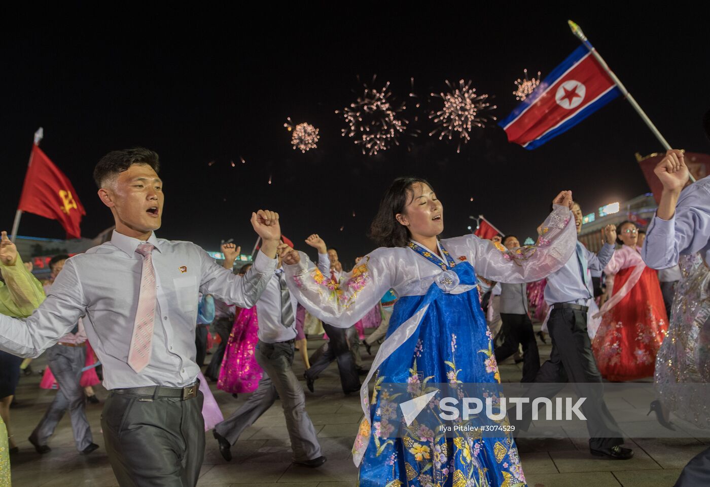 Festive events marking 105th birthday of Kim Il-Sung in North Korea