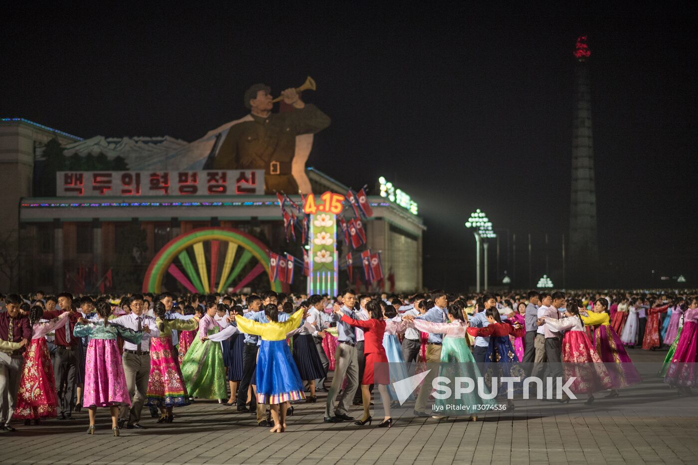 Festive events marking 105th birthday of Kim Il-Sung in North Korea