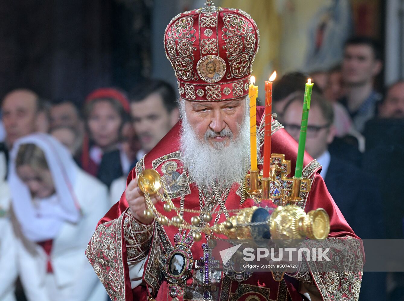 Easter service at Christ the Savior Cathedral