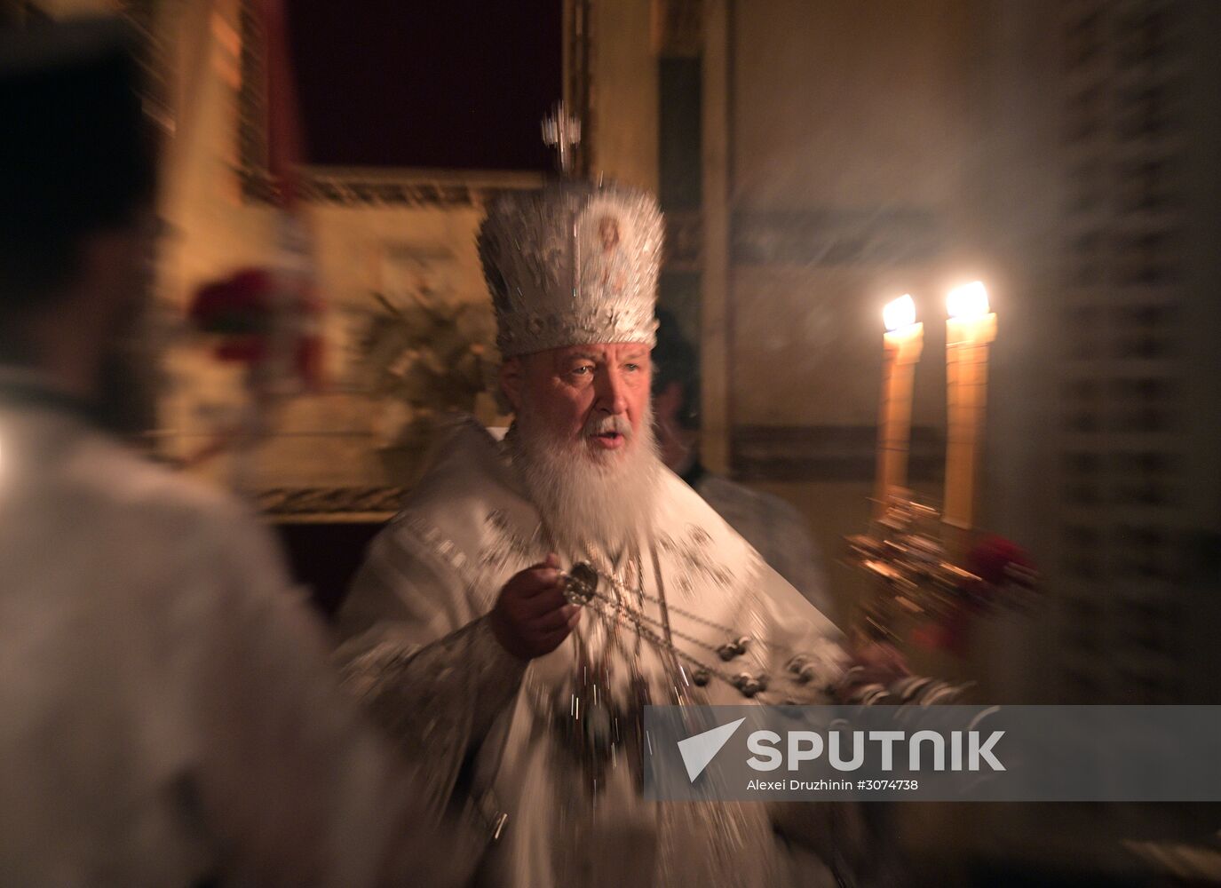 Easter service at Christ the Savior Cathedral