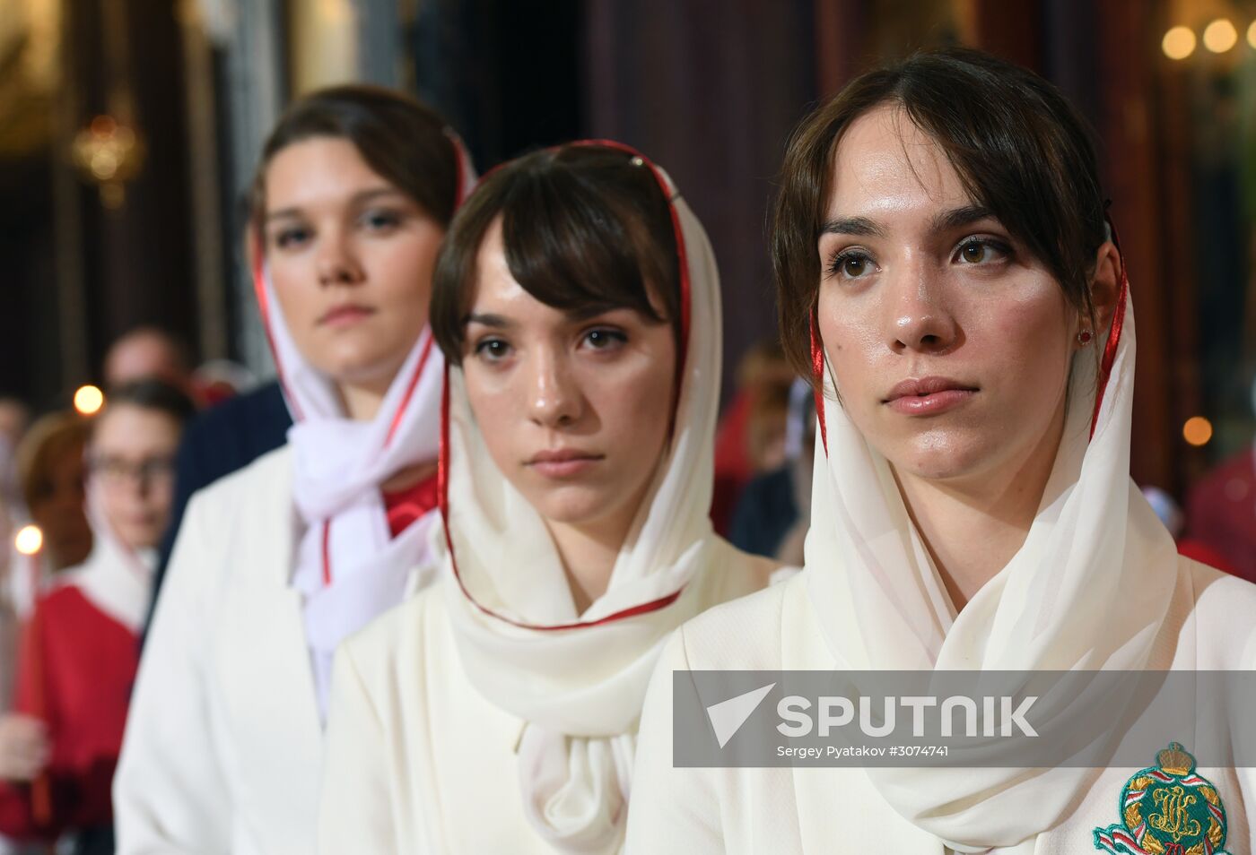 Easter service at Christ the Savior Cathedral