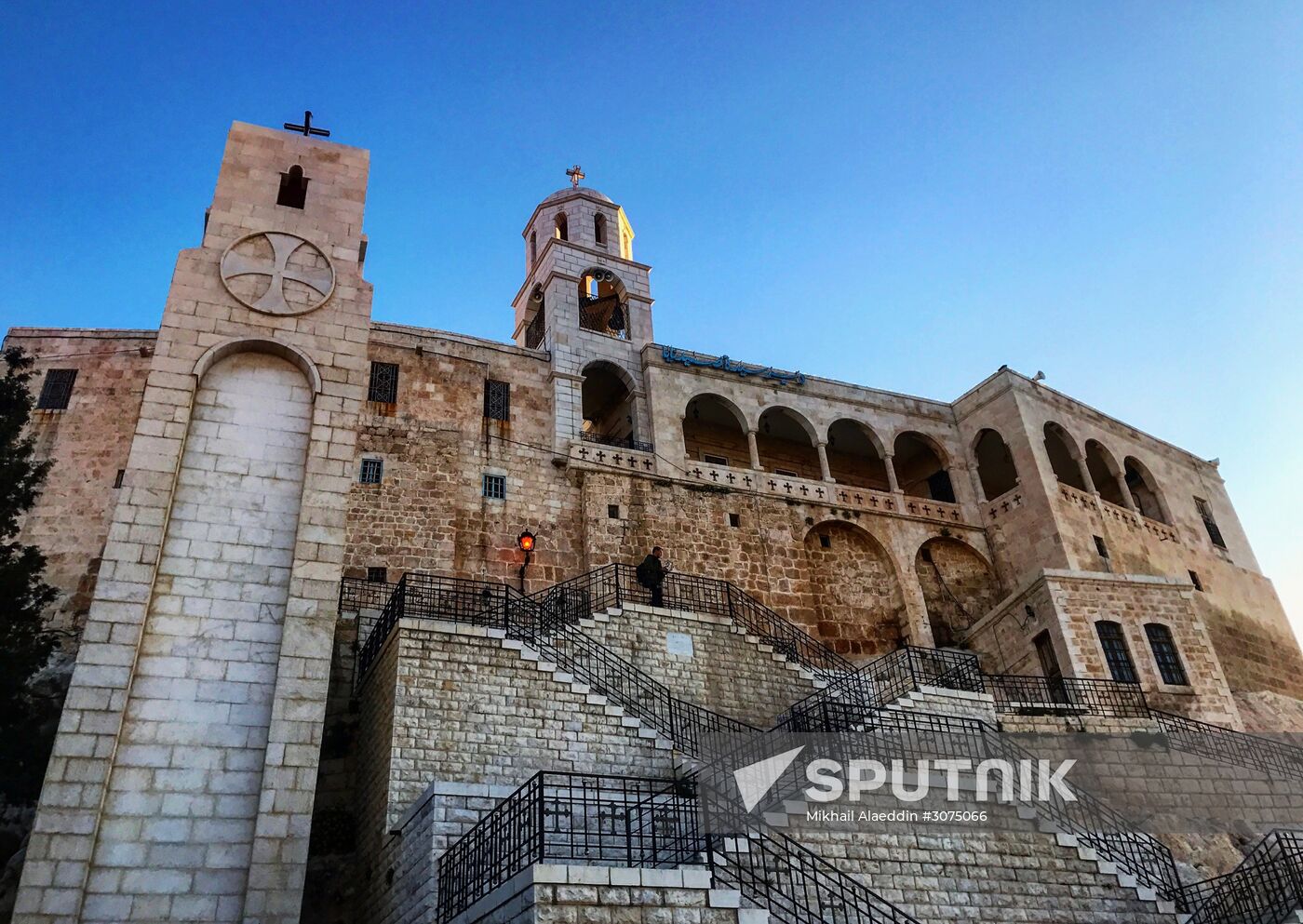 Easter service at church in Saidnaya, Syria