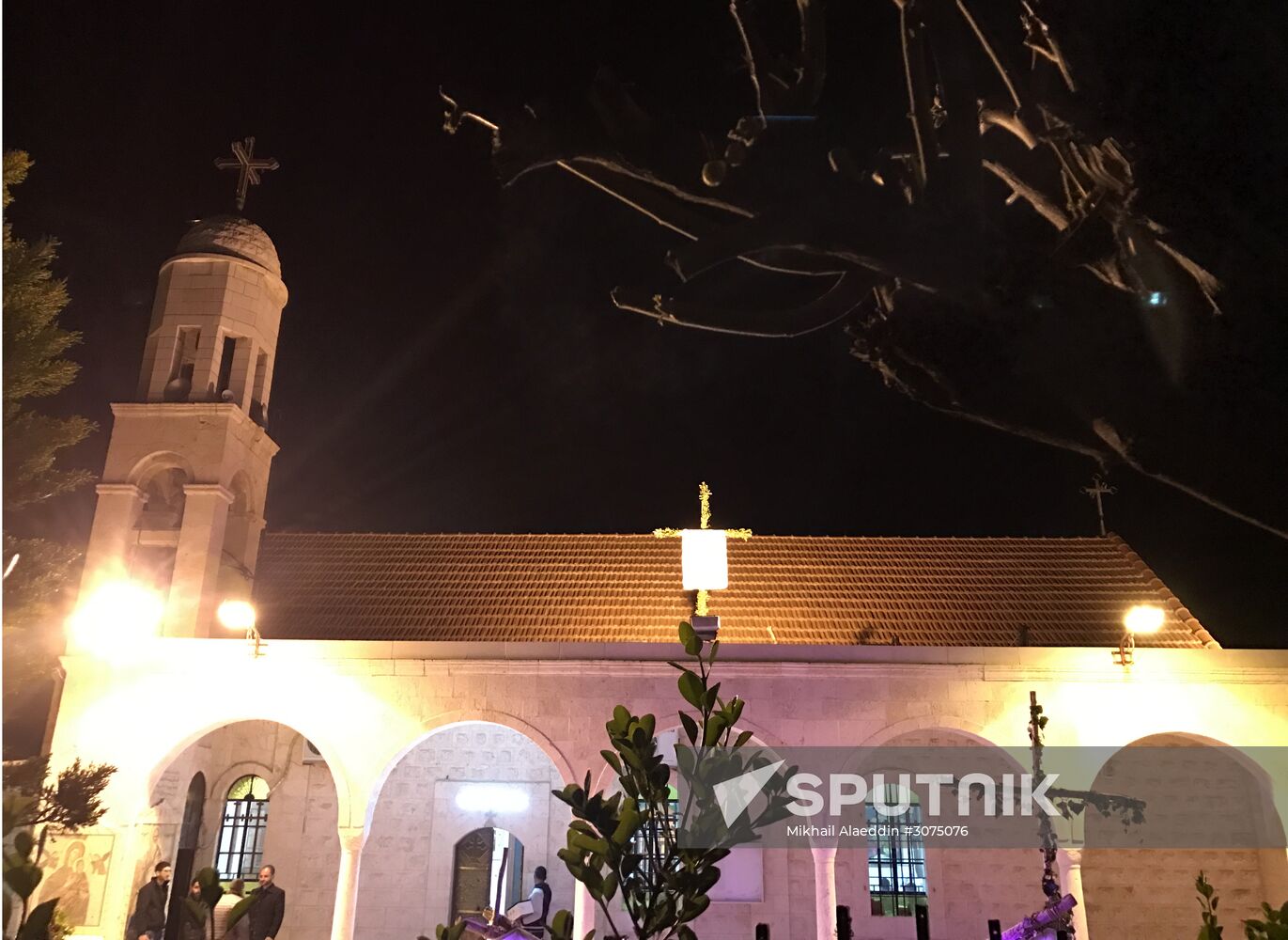 Easter service at church in Saidnaya, Syria