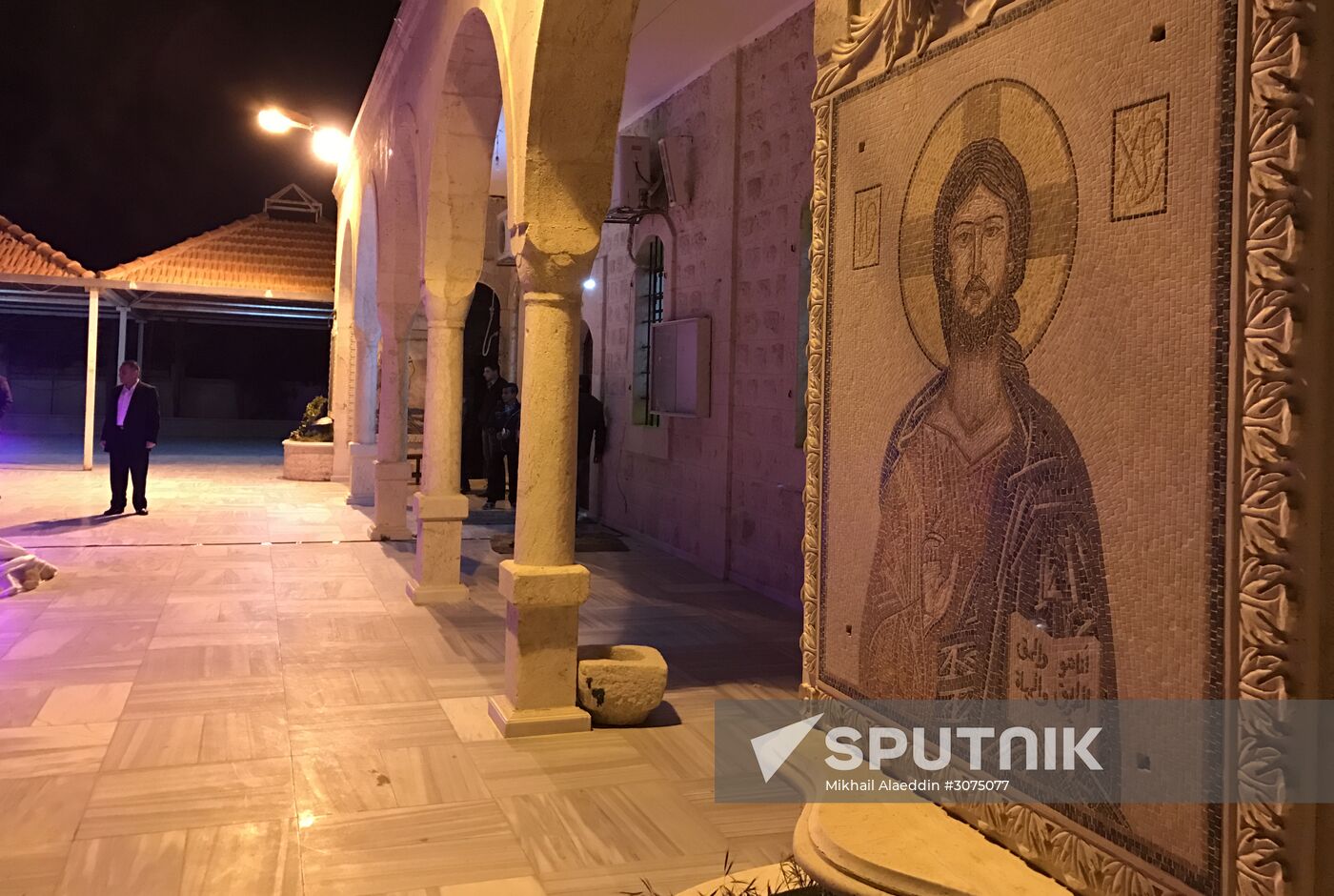 Easter service at church in Saidnaya, Syria