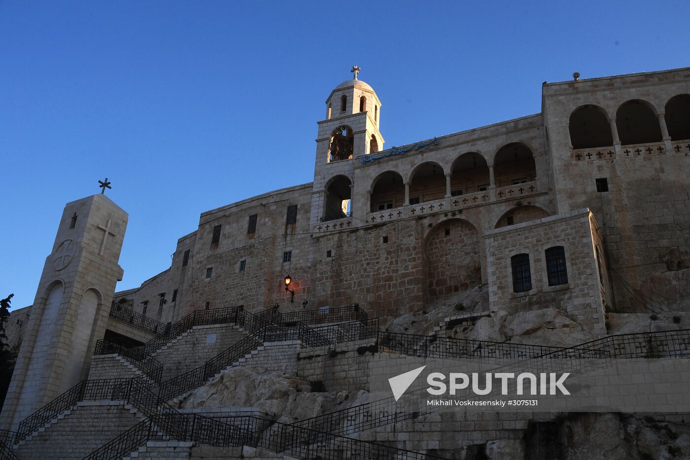 Easter service at church in Saidnaya, Syria