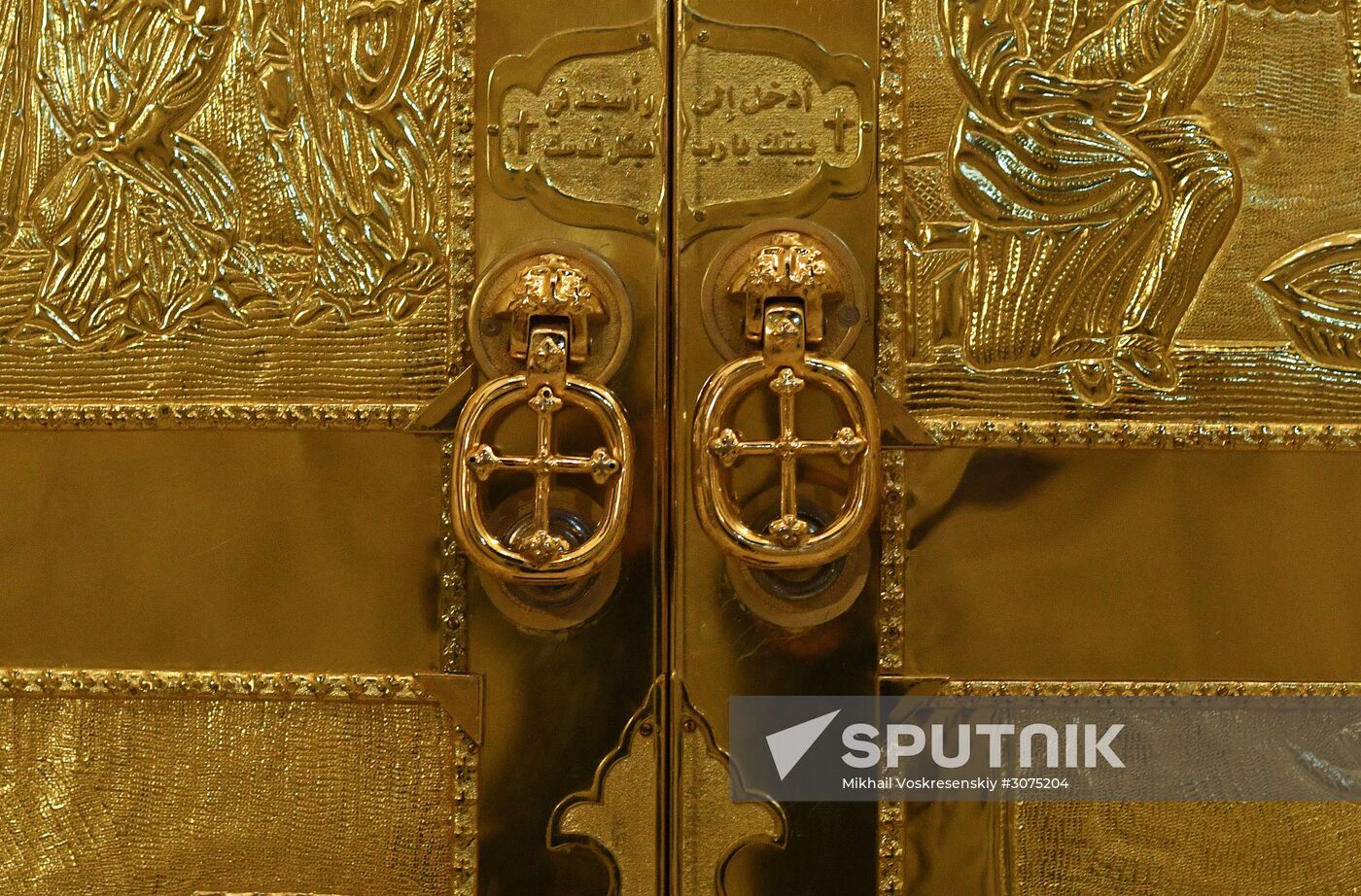 Easter service at church in Saidnaya, Syria