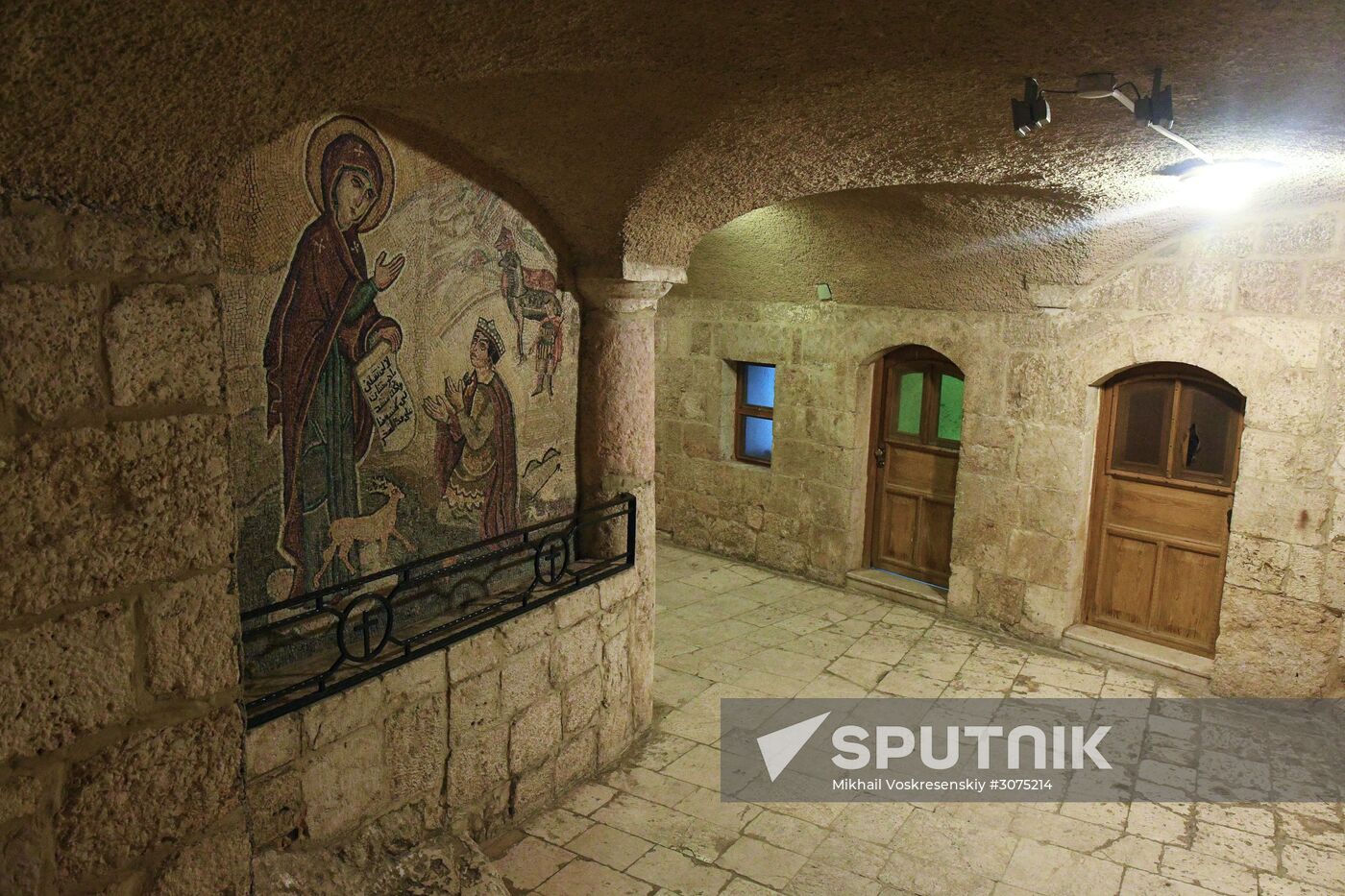Easter service at church in Saidnaya, Syria