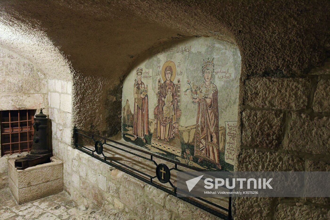 Easter service at church in Saidnaya, Syria