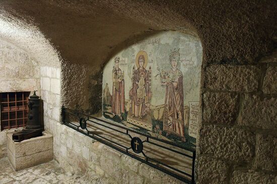 Easter service at church in Saidnaya, Syria
