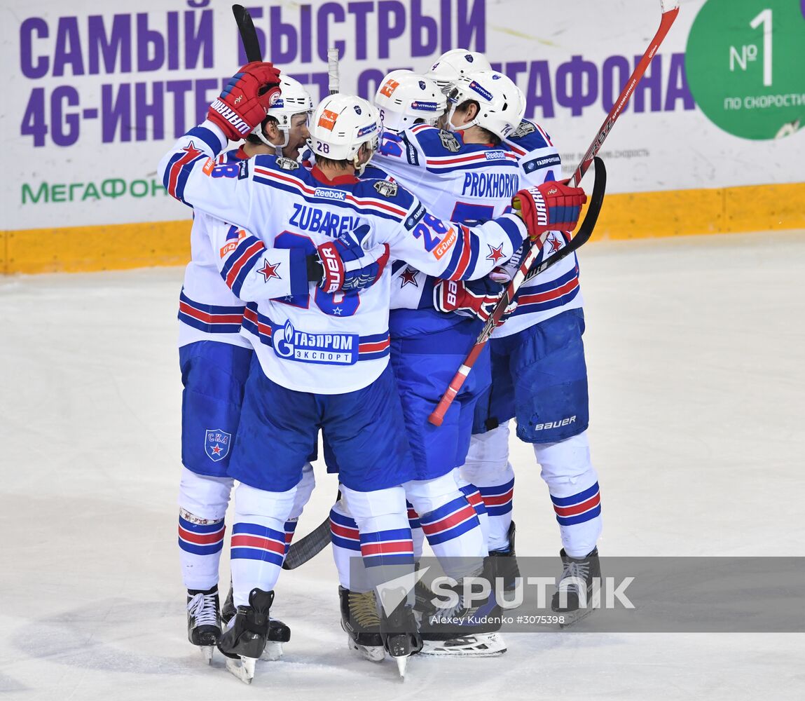 Kontinental Hockey League. Metallurg Magnitogorsk vs. SKA