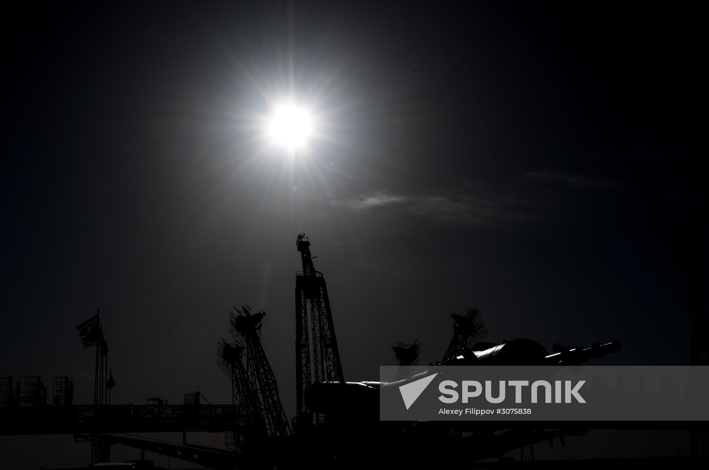Soyuz FG carrier rocket with Soyuz MS-04 manned spacecraft moved to launch pad
