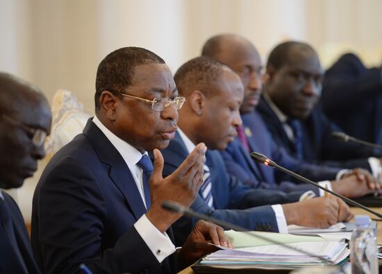 Russian Foreign Minister Sergei Lavrov meets with his Senegalese counterpart Mankeur Ndiaye