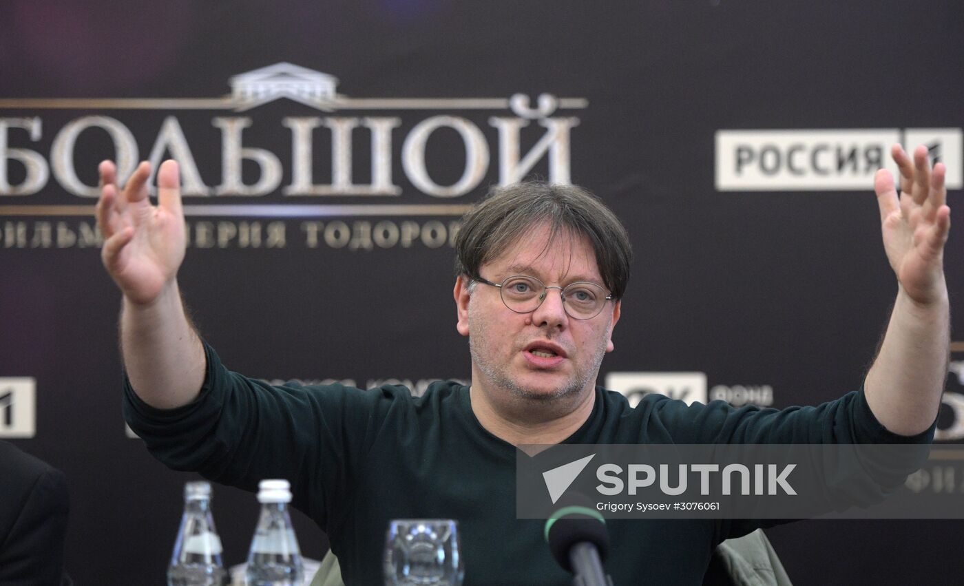 Press conference on Valery Todorovsky's movie Bolshoi Theatre