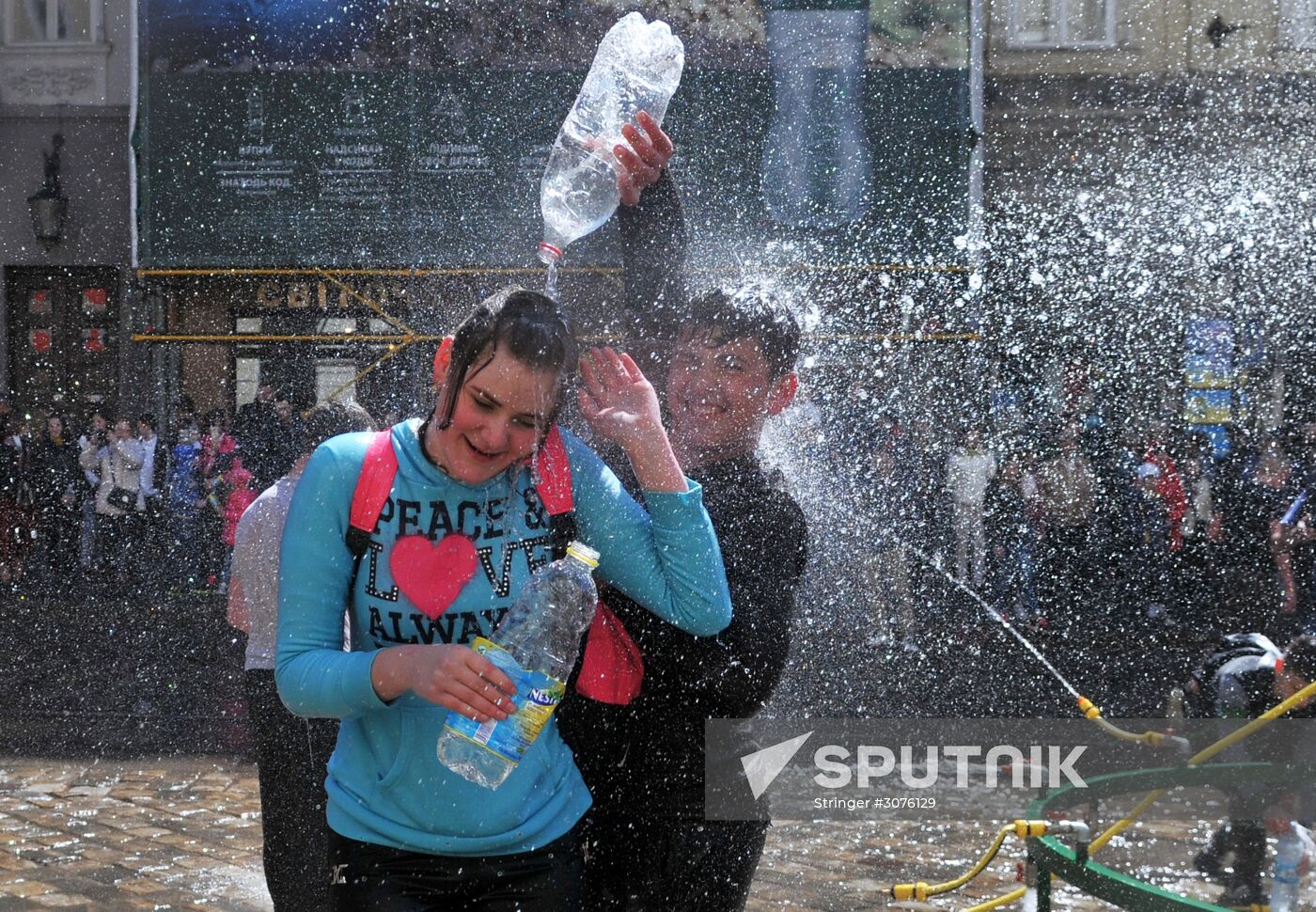 Water Fight Monday in Lvov