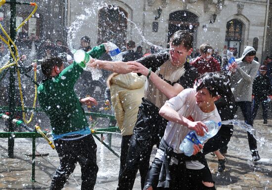 Water Fight Monday in Lvov