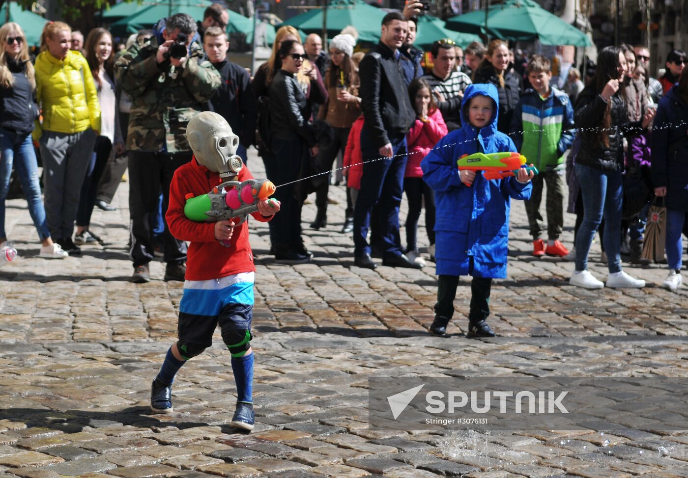 Water Fight Monday in Lvov
