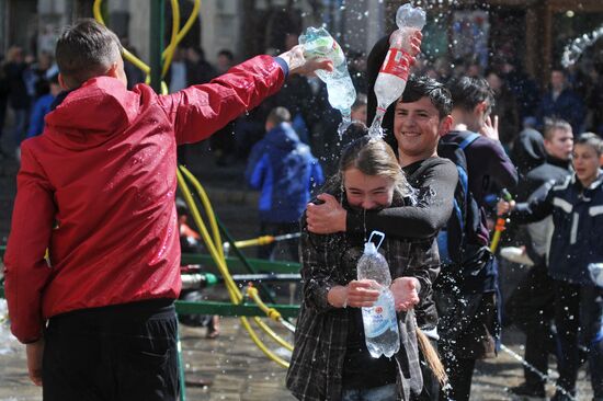 Water Fight Monday in Lvov