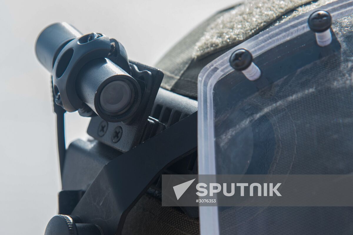 Russian mine pickers use new robotic systems during mine lifting in Palmyra