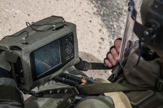 Russian mine pickers use new robotic systems during mine lifting in Palmyra