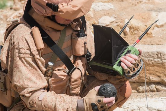 Russian mine pickers use new robotic systems during mine lifting in Palmyra